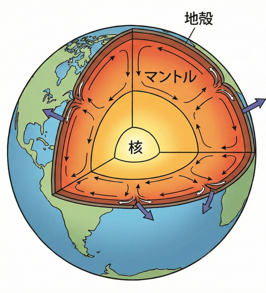 プレートテクトニクスの図解