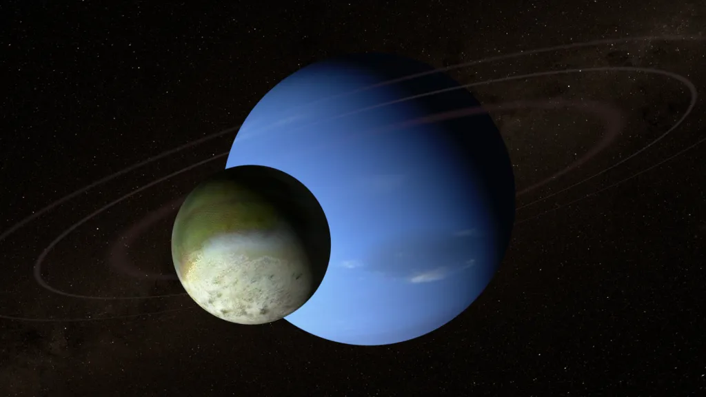 氷惑星の一例、海王星のイメージ