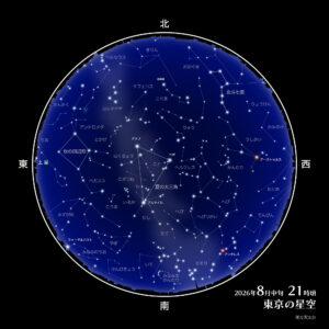 2026年8月の星空